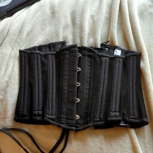 Black mesh underbust corset